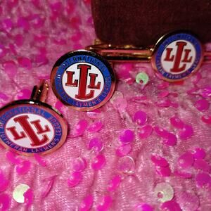 VERY RARE! HARD TO FIND! Vintage Lutheran cufflinks and tie bar set very OLD~